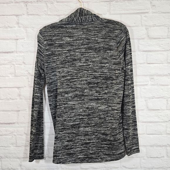 M Hollister Grey Side Zip Cardigan Sweater Jacket Women's Size M Moto Black - Picture 7 of 11